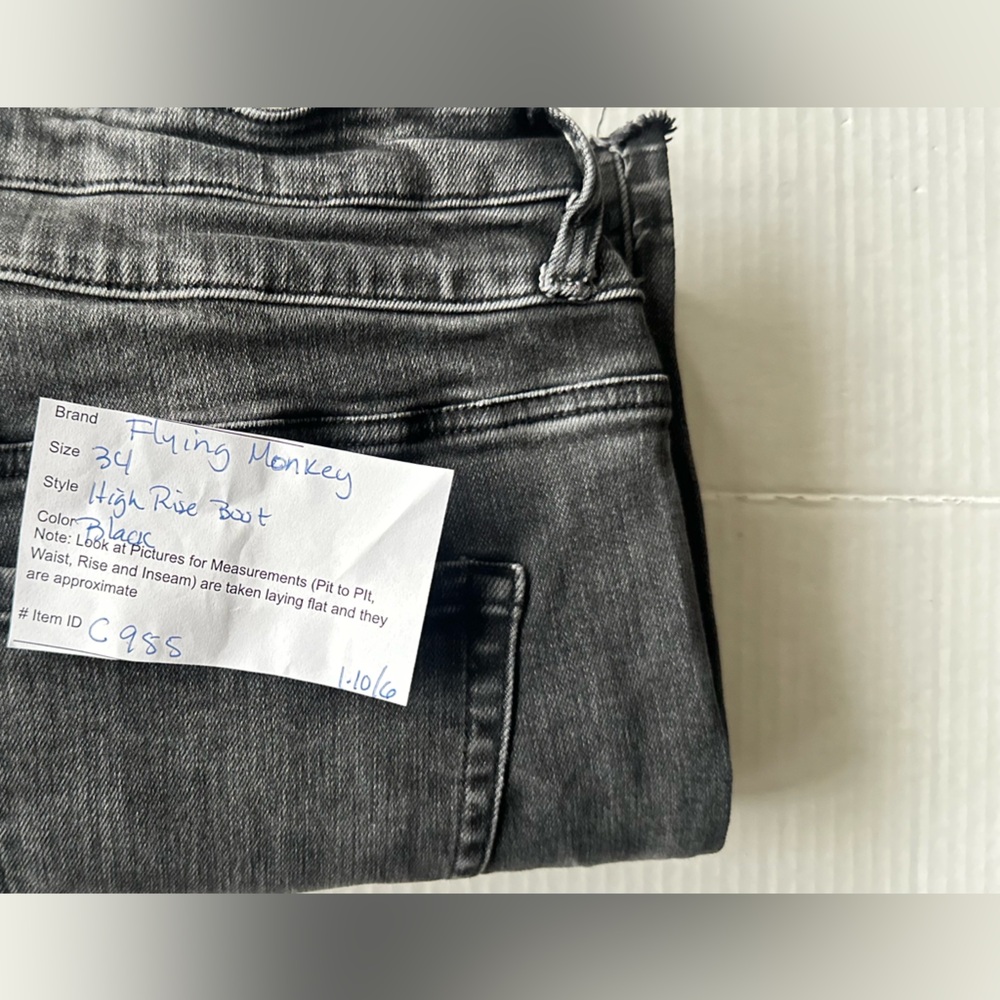 Flying Monkey High Rise Boot Stretch jeans size 34 - Picture 10 of 10